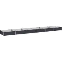 vidaXL Hochbeet im Garten Anthrazit 480 x 80 x 24 cm Stahl