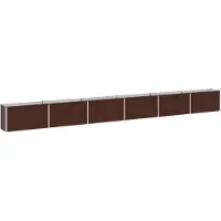 vidaXL Hochbeet im Garten Braun 600 x 40 x 55 cm Stahl