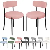 Merkloos Set aus 2 Samt-Esszimmerstühlen für Esszimmer und Schlafzimmer