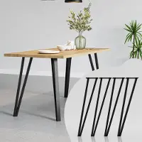 Merkloos Set aus 4 Stahl Tischbeinen, 70 cm hoch für Ess- und Schreibtische