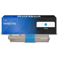 PrintAbout Toner kompatibel mit OKI 44469706 - Cyan