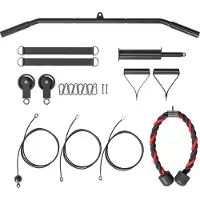 SPORTNOW Fitness Latzug Gym Fitnesssgeräte Kabelzug Pulley System für Zuhause