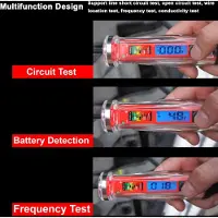 Gistuch Elektrischer Teststift, bipolarer Automobil-Verkabelungstester, digitaler LCD-Automobilstrom, 1–75 V, Autoreparatur- und Testwerkzeuge