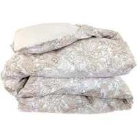 Merkloos Bettbezug, 140 x 200 cm, aus Percale-Baumwolle, Beige