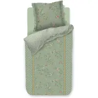Merkloos Bettwäsche Set Kili Flower Grün 135x200+80x80