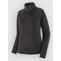 Patagonia R1 Ultralight 1/2 Half-Zip Fleece Pullover black Gr. L