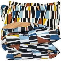 Merkloos Bettwäsche 200 x 200 cm und 50 x 70 cm aus 100% Baumwolle in Multicolor, 3-teilig