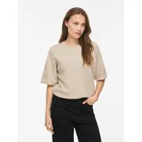 Vila Strickpullover "VILIGA 2/4 O-NECK KNIT TOP - NOOS" Materialmix, relaxed fit