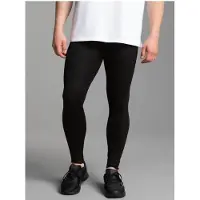 Trigema Leggings "Leggings aus Baumwolle/Elastan", Herren, Gr. L, Normalgrößen, schwarz, Feinripp, 95% Baumwolle, 5% Elastan, Basic, Hosen Leggings