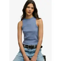 Superdry Tanktop "ESSENTIAL LOGO RACER VEST" aus Baumwolle, Regular Fit, mit Rundhalsausschnitt, ärmelloses Design
