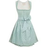 Kruger Dirndl KRÜGER "Mididirndl YANNA", Damen, Gr. 46, EURO, grün (hellgrün), Obermaterial: 100% Polyester PES., Kleider Dirndl