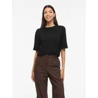 Vila Kurzarmpullover "VIMALU O-NECK 2/4 KNIT TOP-NOOS"