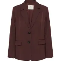 Kaffe Blusenblazer "Damen Blazer KAlouis", Damen, Gr. 36, rot (fudge), Obermaterial: 94% Polyester PES. 6% Elasthan EL., Blazer Blusenblazer