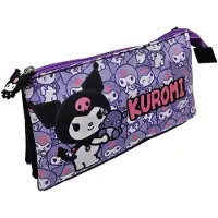 Sanrio Manenti Manenti Hello Kitty Kuromi 3-fach Federmäppchen Lila Lila One Size