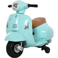 HOMCOM VESPA Elektromotorrad Kindermotorrad Elektrofahrzeuge 3 bis 6 Jahren Grün