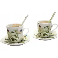 Queen Isabell Feines Espresso-Tassen-Set 2 x 80 ml Geschenk