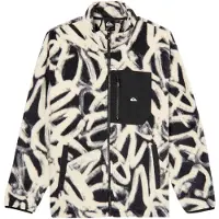 Quiksilver Fleecejacke "Clean Coast", Herren, Gr. XXL, schwarz-weiß (bone weiß qs spray can 64), Obermaterial: 100% Polyester., Jacken Fleecejacke