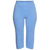 FAYN SPORTS 3/4-Hose , Damen, Gr. 46, N-Gr, blau (azurblau), Single Jersey, Obermaterial: 95% Baumwolle, 5% Elasthan, bequem 3/4-Länge, Hosen 3/4-Hose, mit elastischem Bund auch in großen Größen