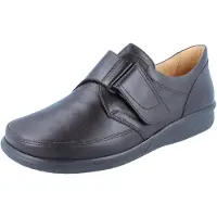 Ganter SENSITIV Kurt K Kletthalbschuhe espresso/Calf-Glattleder - Größe: UK 8