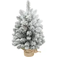 HOMCOM Mini Künstlicher Weihnachtsbaum 60 cm Tannenbaum künstlich mit Schnee