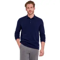 Falke Strickpullover "Pure Cashmere", Herren, Gr. XL, blau (space blau (6116)), Pullover Strickpullover