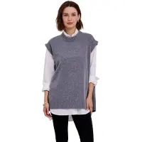 Falke Pullunder "Pullunder", Damen, Gr. XL, grau (m.grau mel (3530)), Pullover Pullunder