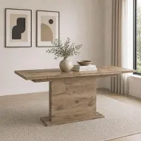 Lomadox Esszimmer Esstisch ausziehbar 160 bis 200 cm Breite in Eiche - GRAHAM-129