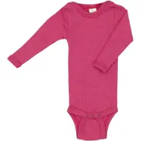 Engel - Baby-Body Langarm Mit Druckverschluss Schulter - Merinounterwäsche Gr 86/92 rosa