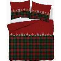 Detexpol Bettwäsche, Flanellbettwäsche, warm, für den Winter 160x200 5619b Weihnachtsplaid
