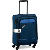 Markenlos Handgepäck Trolley 4 Rollen, leicht, Derby, Stilvoller Weichschalen Rollkoffer klein mit TSA Schloss + Aufsteckfunktion, 55 cm, 41 Liter