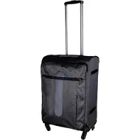 Markenlos Ultraleichter Trolley-Koffer aus Stoff in Grau mit 52 Litern