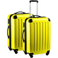 Markenlos Koffer-Set, 164 Liters, Gelb/Gelb