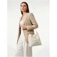 Markenlos Damen Henkeltasche Bologna aus echtem Leder | Handtasche mit abnehmbaren und verstellbaren Trageriemen | 25 cm Bucket Bag
