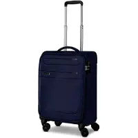 Markenlos Kleiner Weichgepäck Kabinen-Koffer | Cabin-Trolley 36 x 20 x 55 cm aus hochwertigem, robustem Polyester Material | für Damen und Herren | 4 Doppelrollen & TSA-Schloss | Chicago Serie