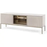 Furnlux Classic FURNLUX Tv-ständer Sento Beige 154 Cm / Hauptfarbe: Beige / Abmessungen: 154 x 56 x 39