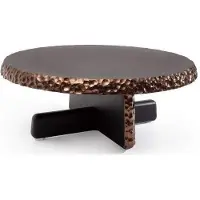AEA Stilvoller Couchtisch Designer Dunkelbrauner Wohnzimmer Rundtisch