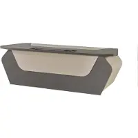 AEA Bürotisch Grau Zweifarbig Modern Rechteckig Design Stil Arbeitszimmer
