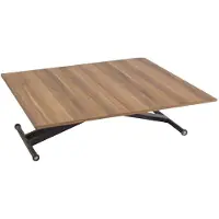 AEA Esstisch Couchtisch Ausziehbarer Tisch Holz Braun Kaffeetisch 120 cm