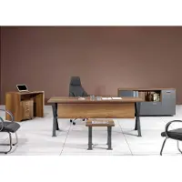 AEA Arbeitszimmer Set Büro Möbel Einrichtung Schreibtisch Sideboard Couchtisch 5tlg.