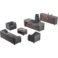 AEA Komplett Arbeitszimmer Set Schreibtisch Sofas Sideboard Büroeinrichtung