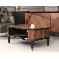 AEA Tisch Holz Couchtisch Moderne Design Beige Tische Büro Braun Einrichtung