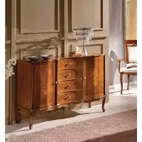 AEA Kommode Schubladen braun Holz Sideboard klassische Möbel Design Kommode