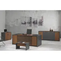Xl Moebel Gmbh Komplettbüro Bürotisch Büromöbel Schreibtisch Set 4tlg Holz Braun Büro