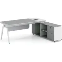 Xl Moebel Gmbh Chef Schreibtisch Eckschreibtisch Büro Tisch Möbel Einrichtung Hellgrau