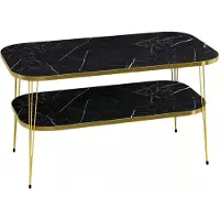 AEA Eleganter schwarzer Couchtisch aus Holz mit modernem Design