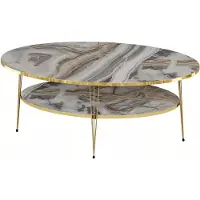 AEA Mehrfarbiger Holz-Couchtisch im modernen Design