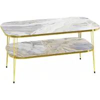 AEA Mehrfarbiger Holz-Couchtisch im modernen Design