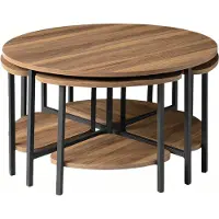 AEA Eleganter brauner Holz-Couchtisch mit stilvollem Design