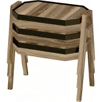 AEA Couchtisch-Set aus Holz in Braun modern elegant