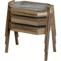 AEA Couchtisch-Set Braun Holz Modern Elegant Wohnzimmer